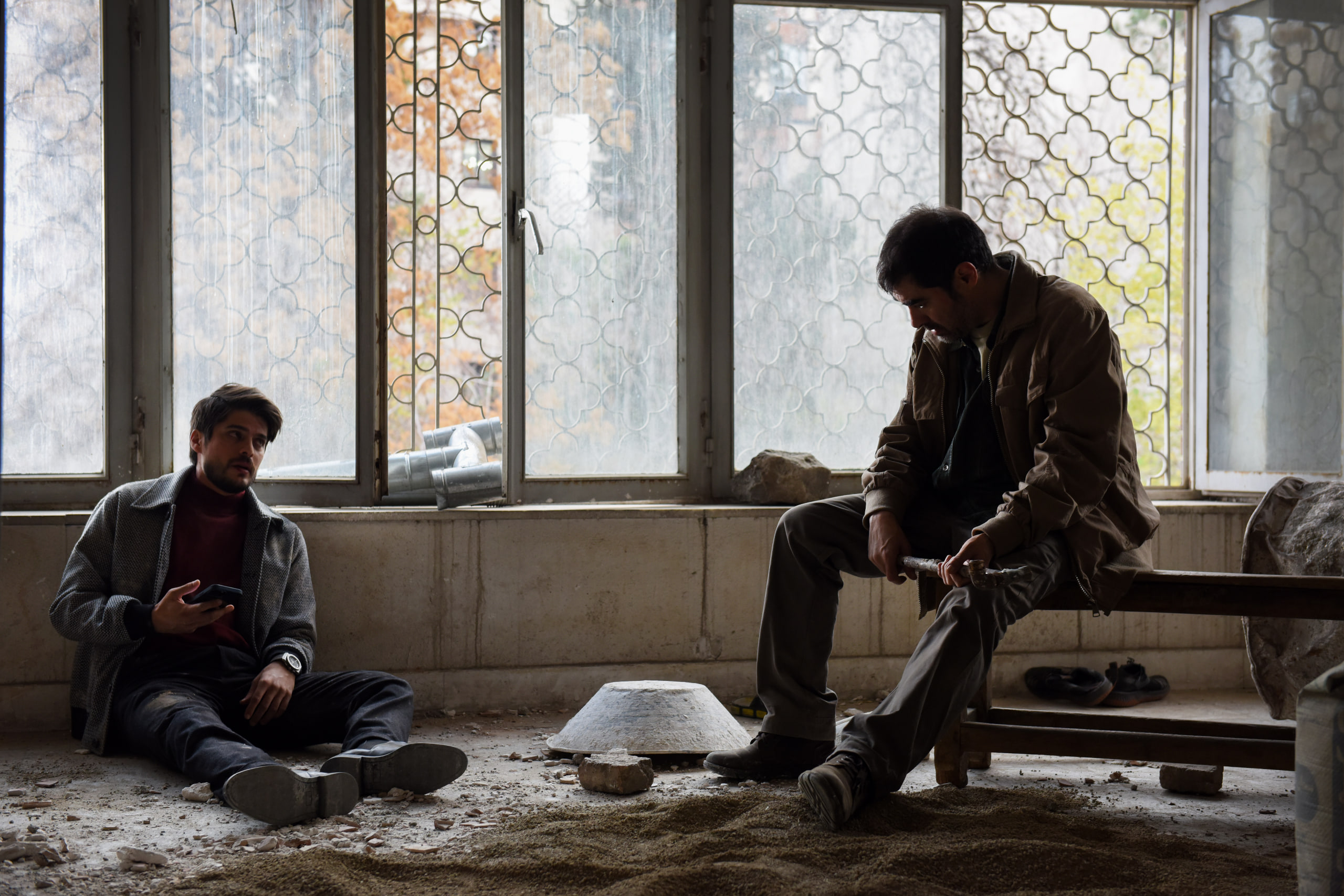Shahab Hosseini in construction site