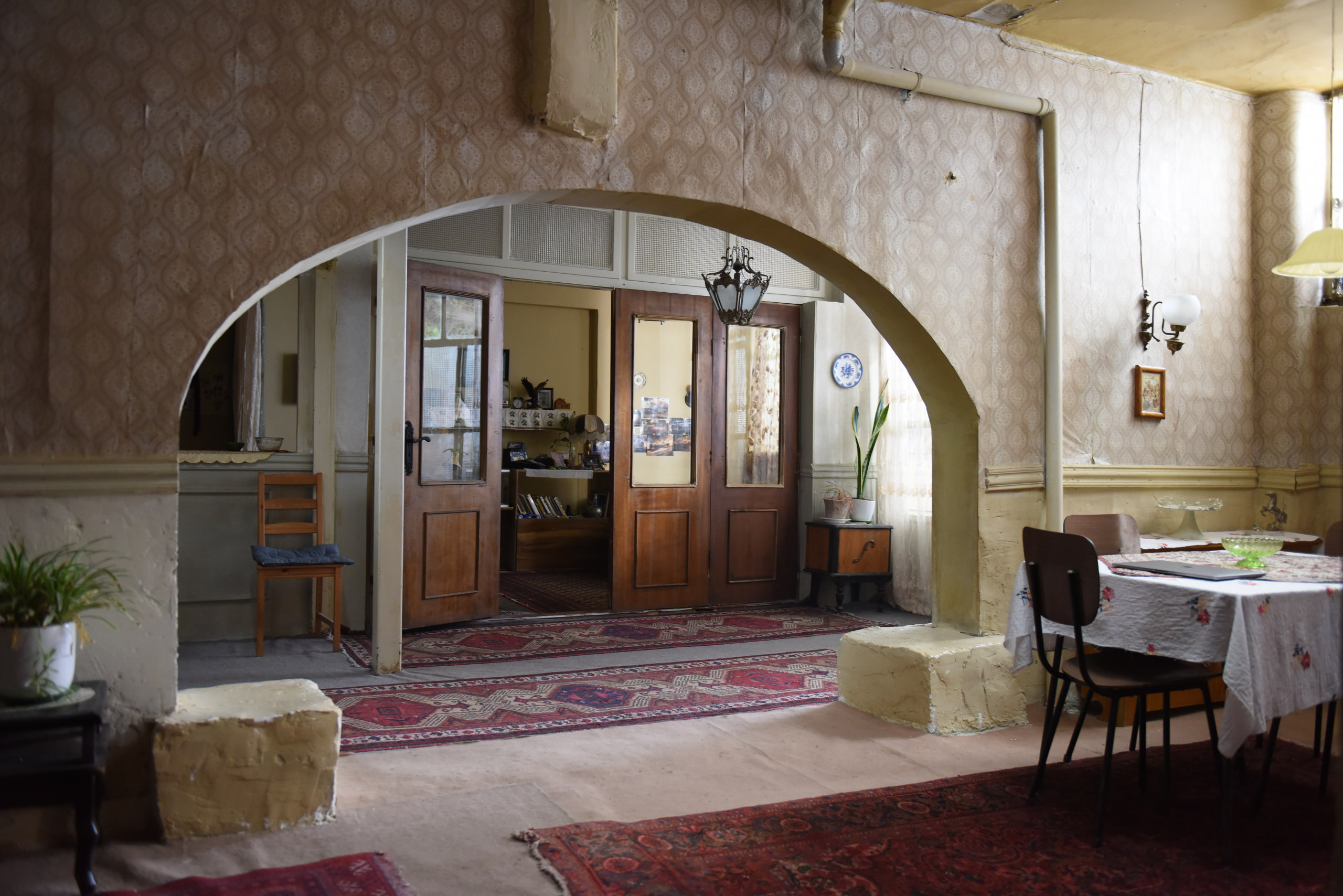 Interior set design of an old house